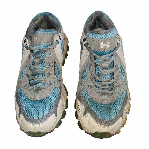Womens Under Armour Blue Gray Sneakers Armour Guide Size 6 - Picture 3 of 5